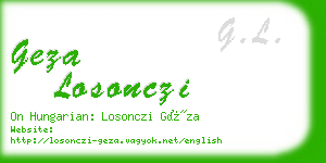 geza losonczi business card